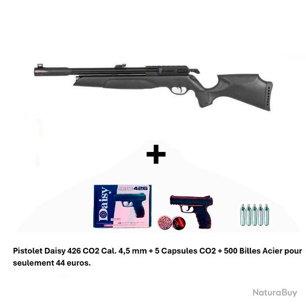 PACK COMBIN� ! Carabine Arrow Gamo 5,5 mm + Pistolet Daisy 426 + 500 billes + 5 CO2 + Laser Rouge