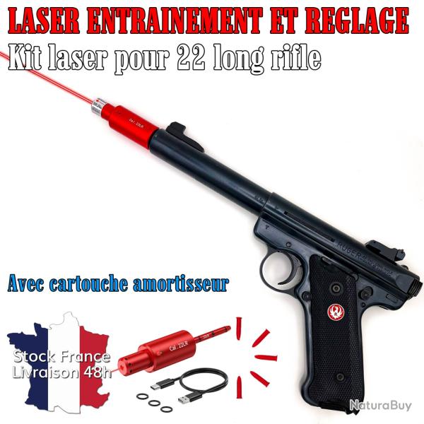 Kit cartouche laser tir � sec calibre 22lr avec cartouche amortisseur - Stock France