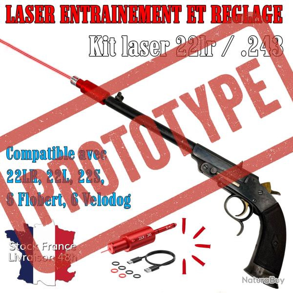 Kit cartouche laser tir � sec calibre 22lr / 243 pour armes anciennes - Stock France