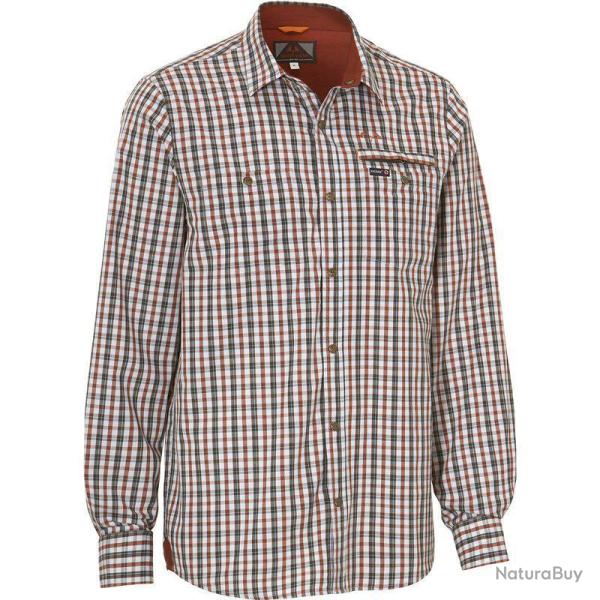 Chemise carreaux orange ou bleu anti tiques LYNX Dark Orange