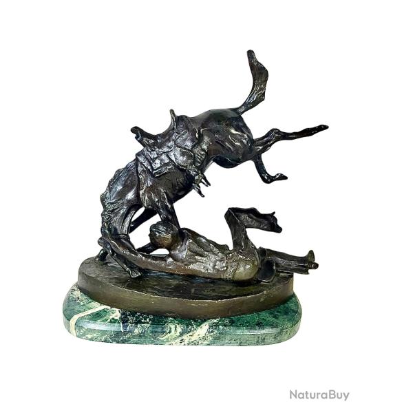 Fr�d�ric Remington sculpture en bronze Le rodeo
