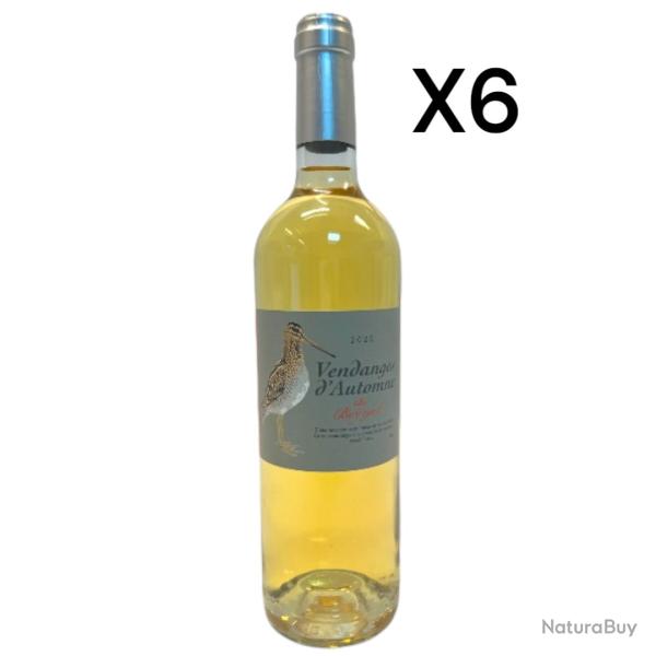 "Vendanges d'Automne" vin moelleux, AOP Saussignac, 2020, le carton de 6 bouteilles, BIO