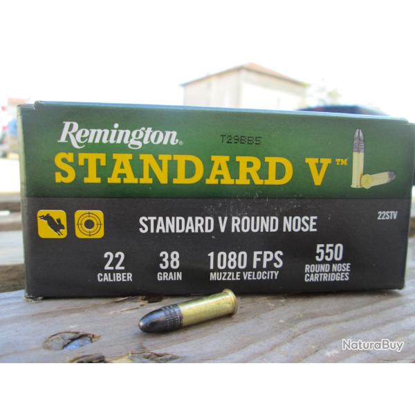 550 cartouches de 22LR en 38 gn STANDARD V de  REMINGTON