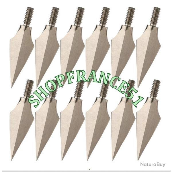 18 petites pointes en acier pour arc ou arbal�te