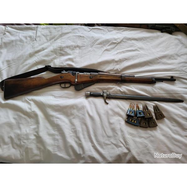 Mousqueton Berthier M16 8mmLebel +ba�onnette+ 7clips+ sangle TBE