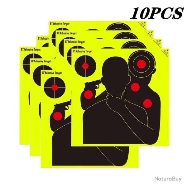 Cibles de tir otage 10/30pcs autocollant 20cm - 10pcs