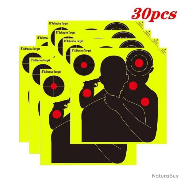 Cibles de tir otage 10/30pcs autocollant 20cm - 30pcs