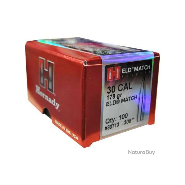 Ogives HORNADY ELD MATCH - Cal: 30 (.308") - 178gr - boite de 100