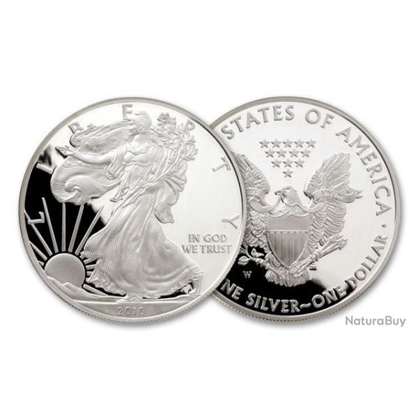Pi�ce argent pur 1 oz United States Liberty Silver Eagle 2016, tube de 20 pi�ces