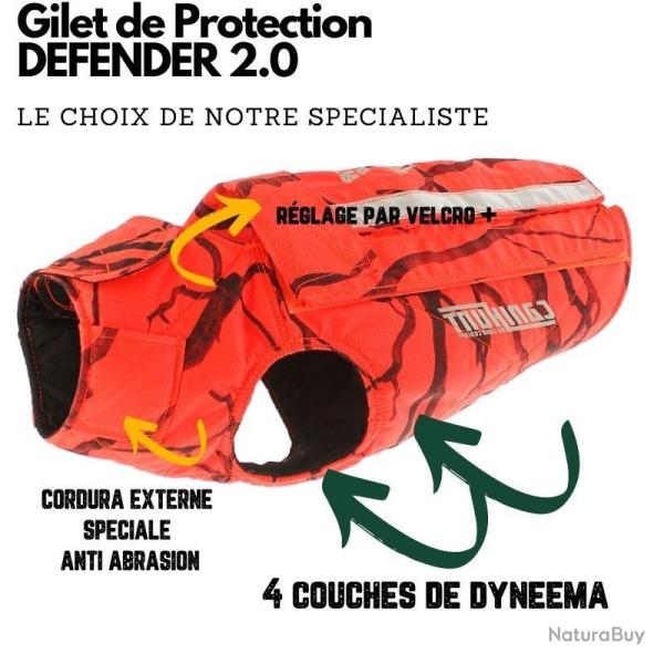 GILET DE PROTECTION POUR CHIEN DEFENDER 2.0 Orange