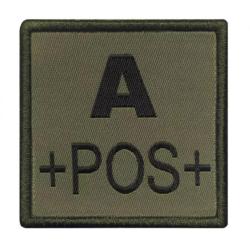 Groupes sanguins carr&eacute;s A+ A POS Vert Olive