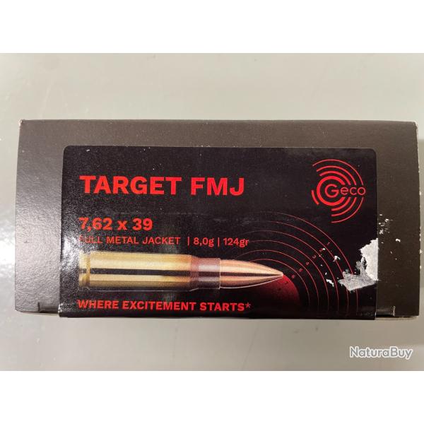 GECO 7.62X39 VM BOITE DE 50 BALLES FRAIS DE PORT OFFERT