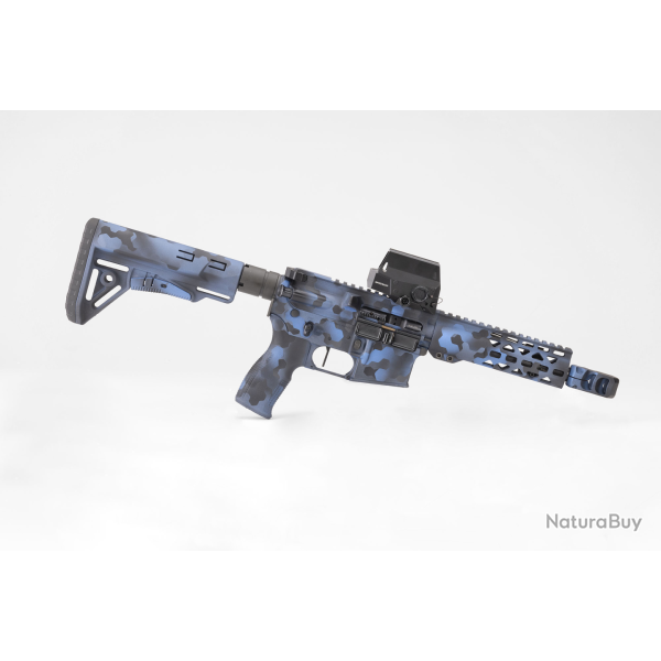 Carabine semi-automatique LegacyArm AR15 Custom 3 - 223 Rem / 7.5" / Camo bleu