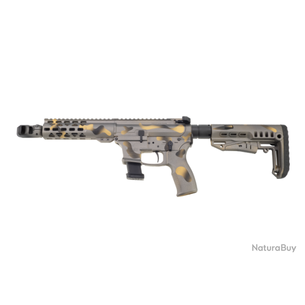 Carabine semi-automatique LegacyArm AR9 Custom 3 - 9 mm / Camo gris / gold / 12"