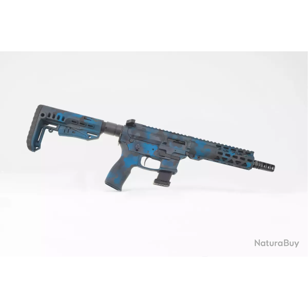 Carabine semi-automatique LegacyArm AR9 Custom 3 - 9 mm / Camo Bleu / 8"