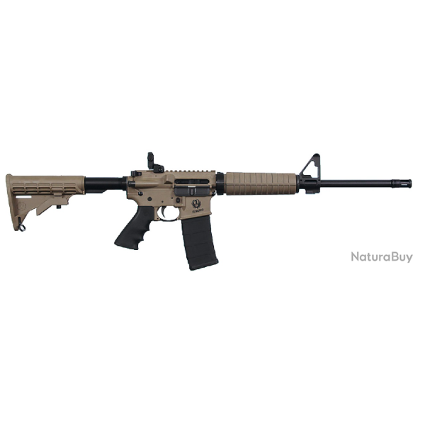 Carabine semi-automatique Ruger AR-556 - Cache flamme - 5.56 Otan / Marron