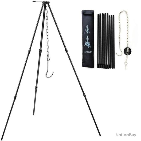 TR�PIED POUR CUISINE DE CAMPING - NOIR - LIVRAISON GRATUITE