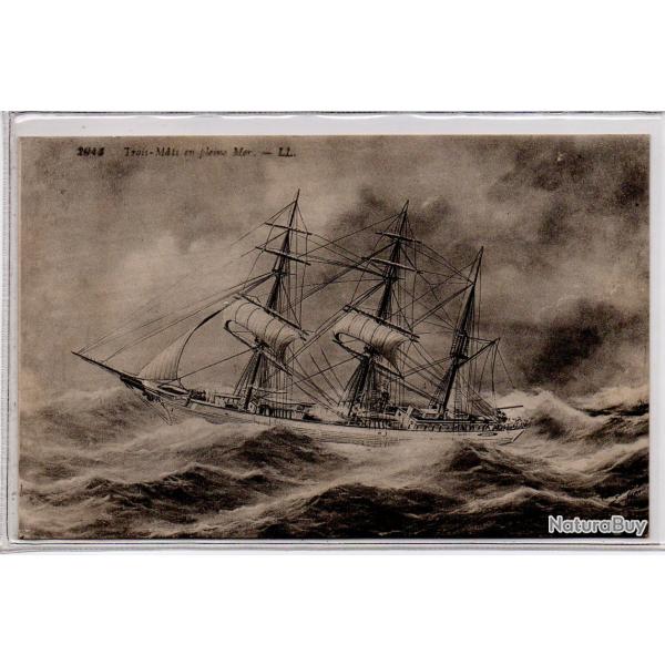 CPA - MARINE -Trois mats en Pleine Mer N�1037