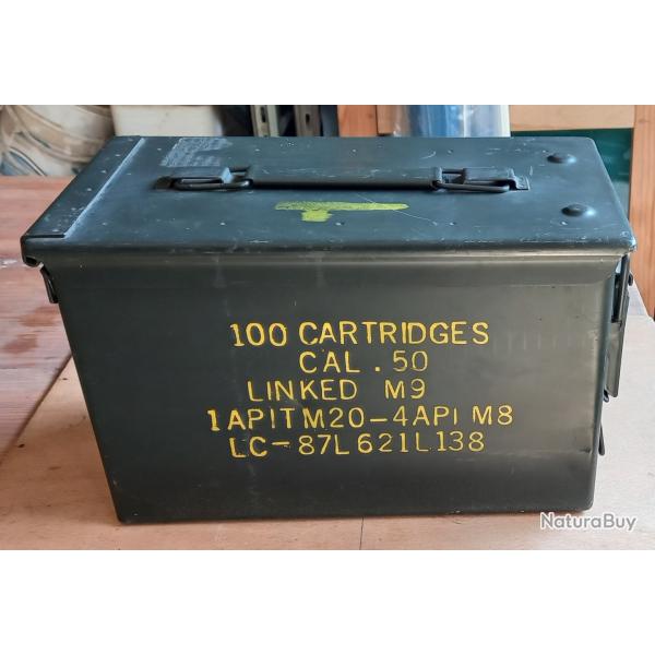 Ancienne boite  munitions militaires US Army