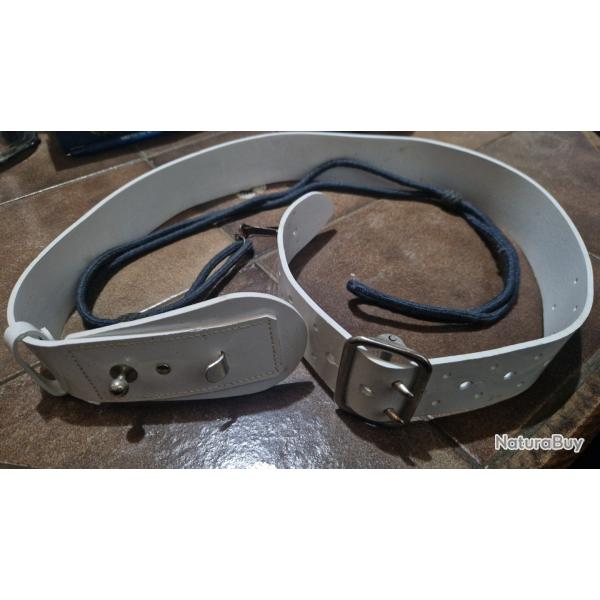 Ceinturon blanc MP Belge