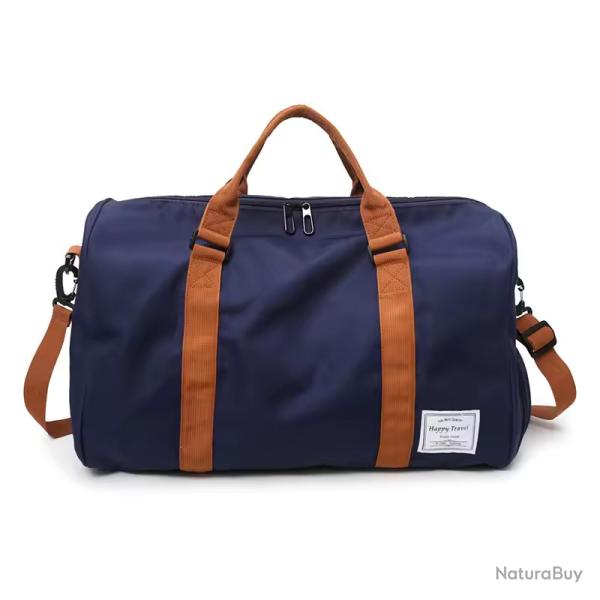 SAC CAMPING / VOYAGE AVION + POCHE CHAUSSURES - IMPERM�ABLE - 35 L - BLEU - LIVRAISON GRATUITE