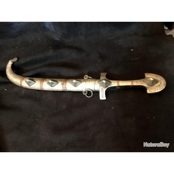 COUTEAU POIGNARD ETHNIQUES MAROC XIX