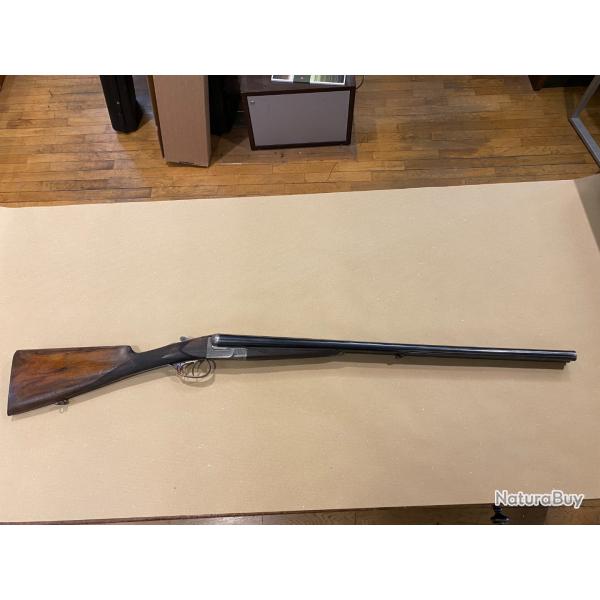 FUSIL JUXTAPOSE ARTISAN BELGE JOS DEFOURNY  12/70 70 cm LISSE /1/4 DD EJECTEUR
