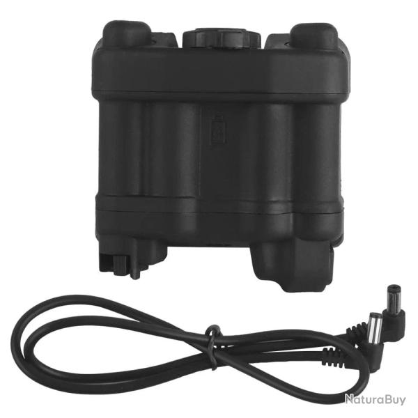 Botier rangement batterie casque NVG AN/PVS-31 - Noir