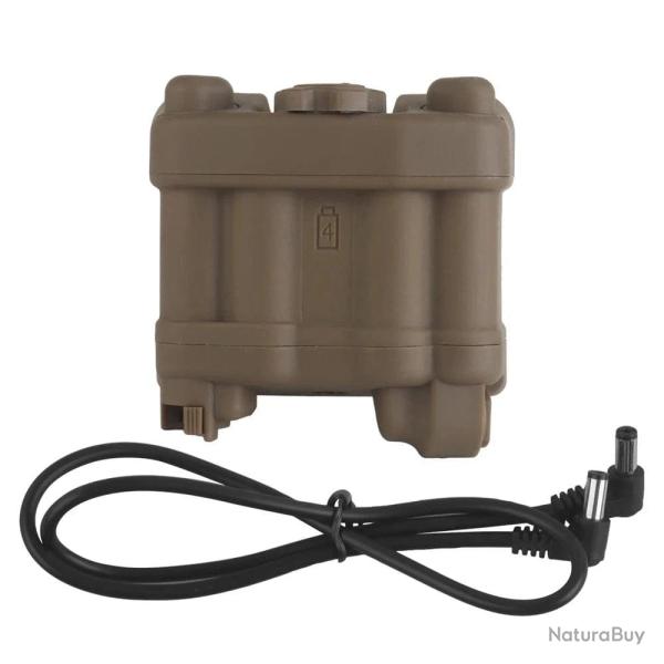 Botier rangement batterie casque NVG AN/PVS-31 - Marron