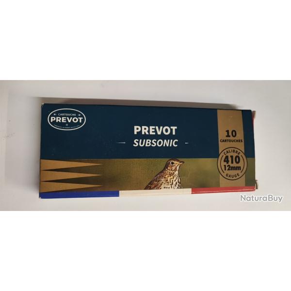 10 CARTOUCHES SUBSONIC 410 - N�8 - 20 GR- PREVOT - NEUF