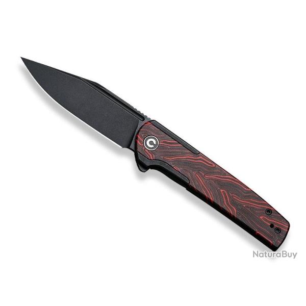 COUTEAU CIVIVI CACHET G10 ROUGE/ NOIR BLACKWASH