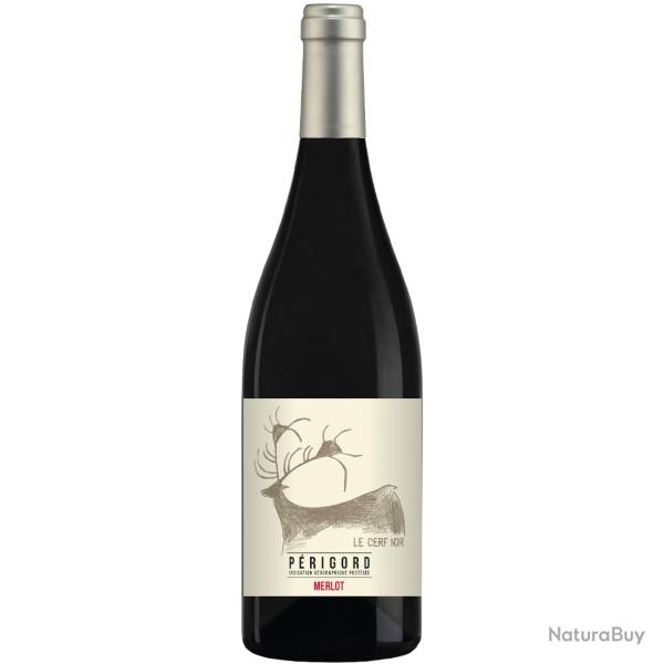 "Le Cerf Noir" IGP P�rigord, 100% Merlot 2024, la bouteille