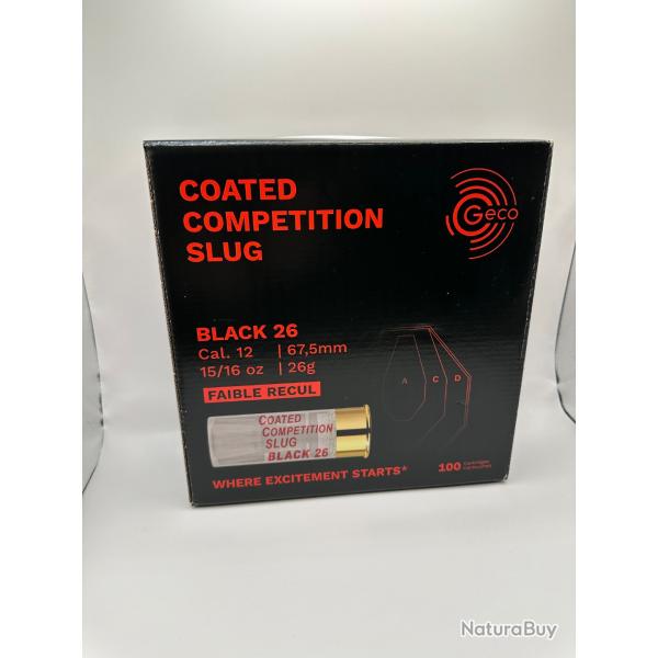 Geco - Comptition Slug CCS Black 26 Cal 12/76 - 26 grs - Pack de 100 - 2317625