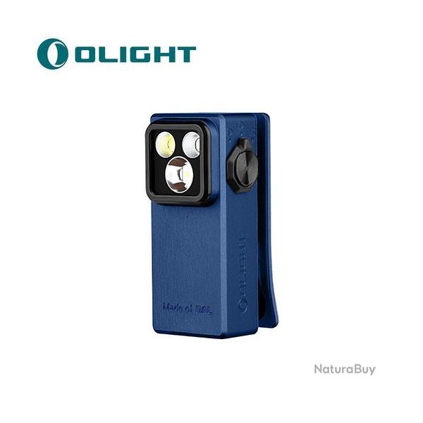 Olight Oclip Ultra Bleu Marine - 530 Lumens - Mini lampe � clip faisceau large, concentr� et UV