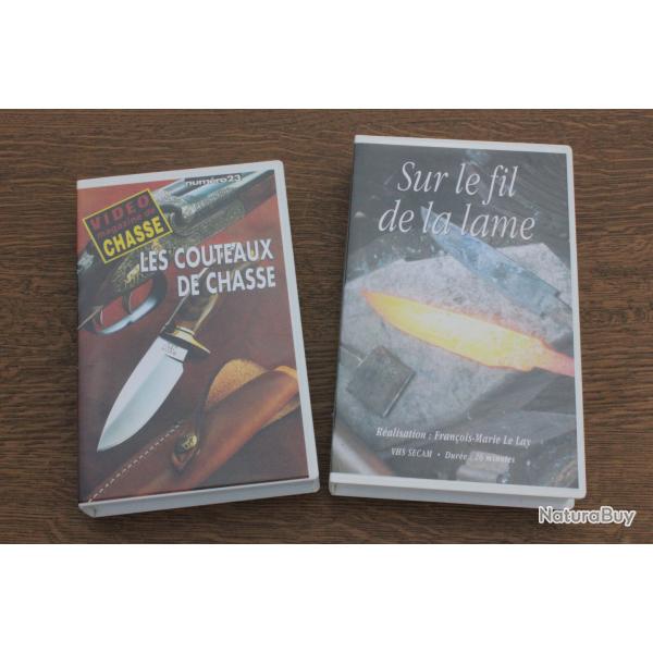 Cassette sur le fil de la lame et Cassette sur les couteaux de chasse