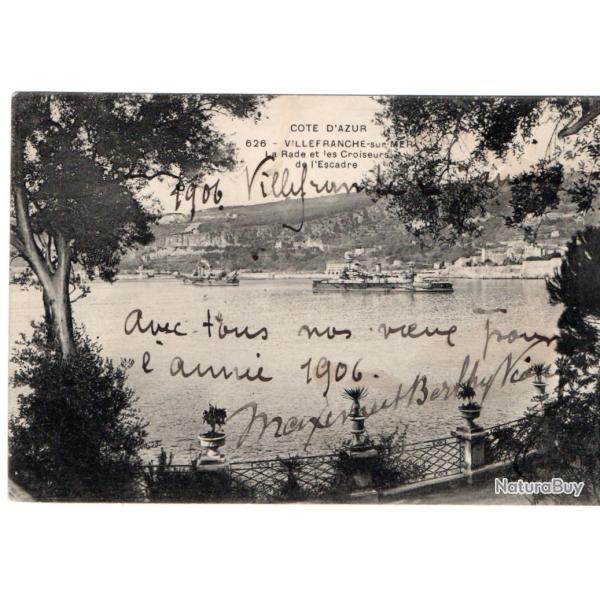 CPA -COTE D'AZUR - VILLEFRANCHE - SUR -MER La Rade et les Croiseur de l'Escadre N�1134