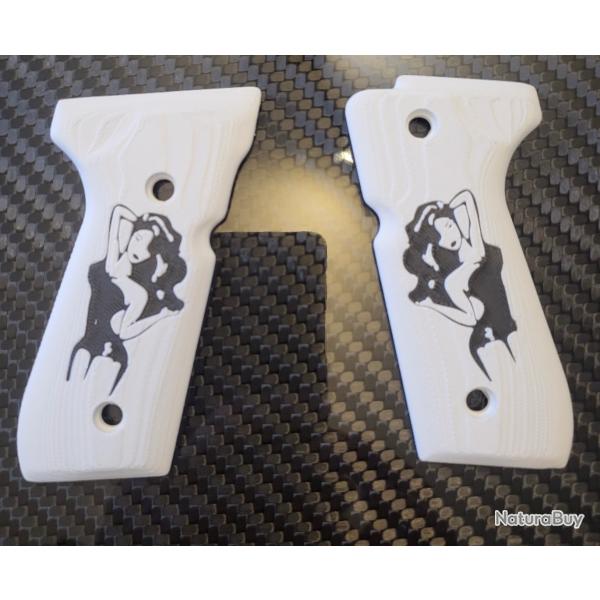 Plaquette poign�e  berreta 92 fs �dition pin-up
