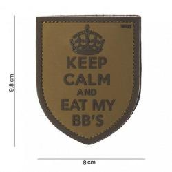 Patch 3D PVC "Keep Calm" (101 Inc) D&eacute;sert