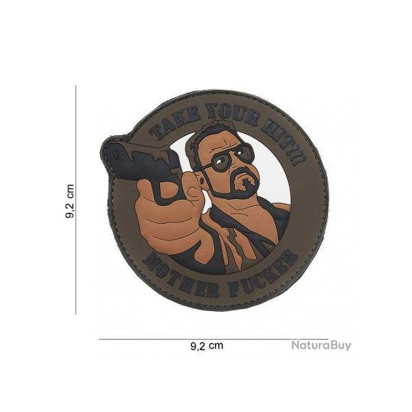 Patch 3D PVC "Take Your Hit" (101 Inc) Marron