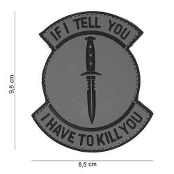 Patch 3D PVC "If I Tell You" (101 Inc) Chaos Grey