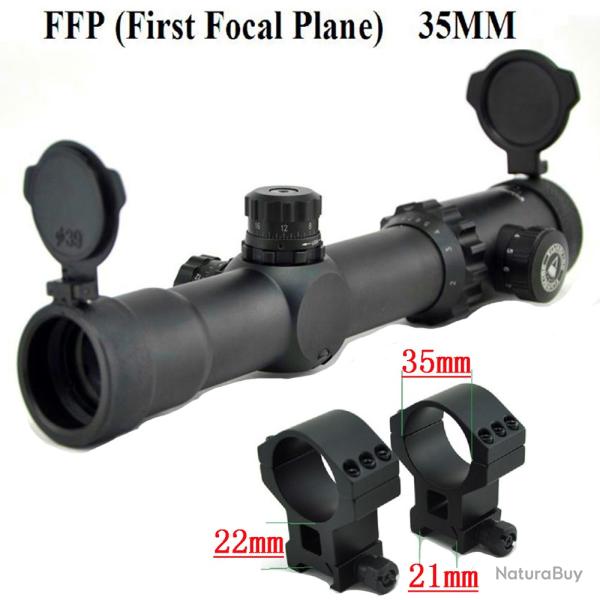 Visionking-Lunette de vis�e � grande vue, 1-10x30 FFP, tube de 35mm -**with 21mm mounts