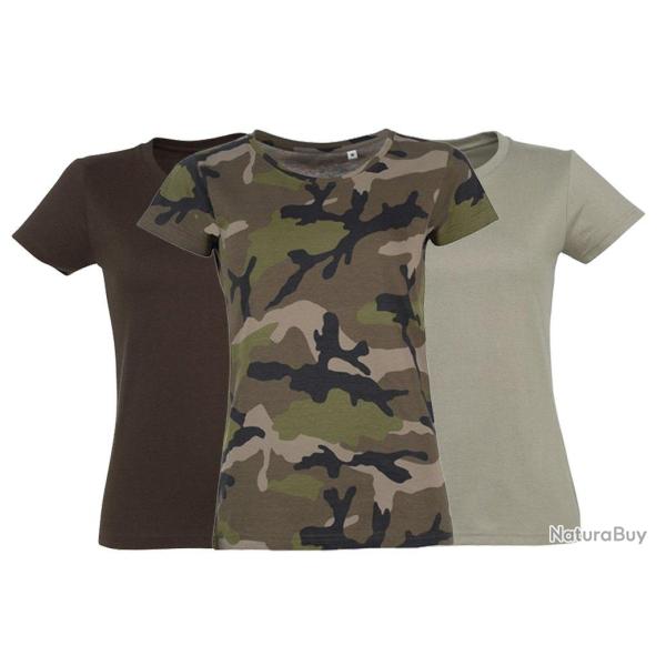 Lot 3 tee shirts chasse femme