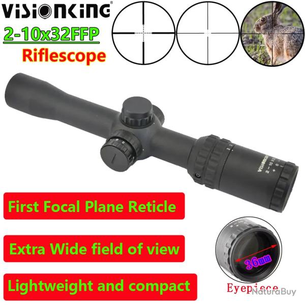 Visionking grand Angle 2-10x32 FFP lunette de vis�e �clairage compact Mil-Dot  LIVRAISON GRATUITE