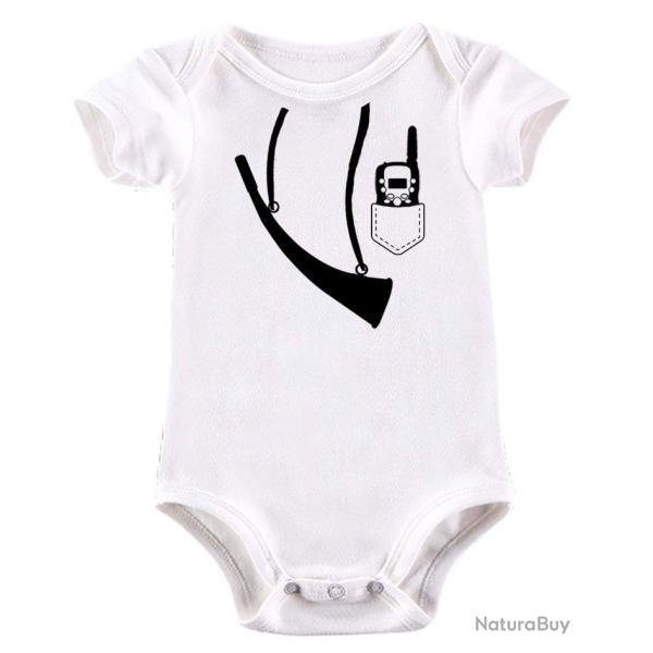 Body b�b� blanc pibole XTREM WILDBOAR-12-18mois