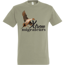 Tee shirt canard pilet kaki XTREM MIGRATEURS