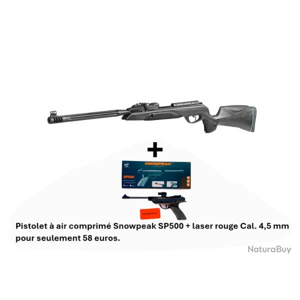 PACK COMBIN ! Carabine Speedster IGT 10X GEN2i C. 4,5 mm + Pistolet SNOWPEAK SP500 4,5 mm + Laser