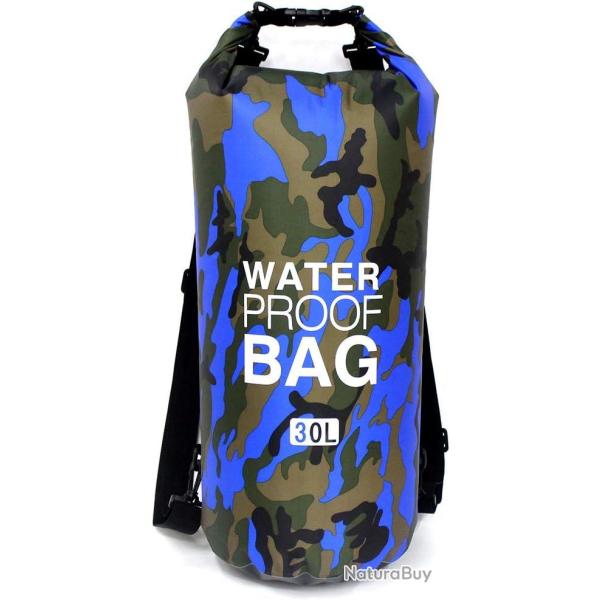 SAC � DOS �TANCHE 30L - DRY BAG - BLEU FONC� - LIVRAISON GRATUITE