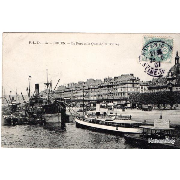 CPA- ROUEN -Le Port et le Quai de la Bourse N�243