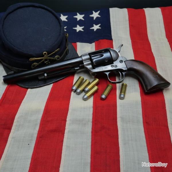 Revolver US ARMY Cavalry - Colt Single Action Army Peacemaker calibre 45 - Canon 7''1/2 Miroir -