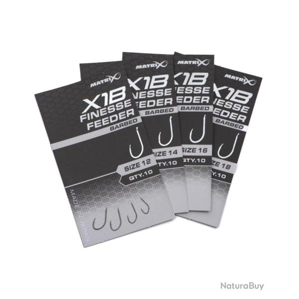 MATRIX HAMEON X1B FINESSE FEEDER SPADE BARBED MATRIX 16